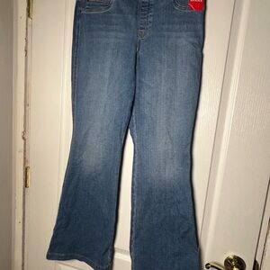 SPANX Flare Wide Leg Blue Jeans